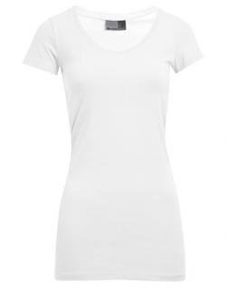 Women´s Slim Fit V-Neck Damen T-Shirt Long