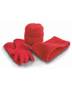 Fleece-Winterset: Mütze, Handschuhe, Nackenwärmer