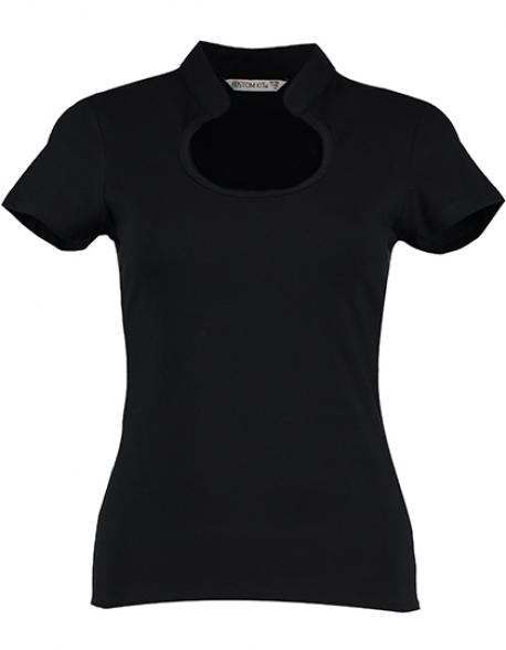 Corporate Top Keyhole Neck Damen T-Shirt