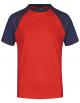 Herren Raglan-T-Shirt in 2-farbiger Optik