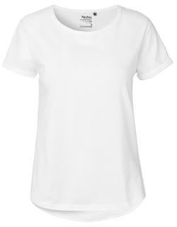 Damen Roll Up Sleeve T-Shirt / Single Jersey Strick