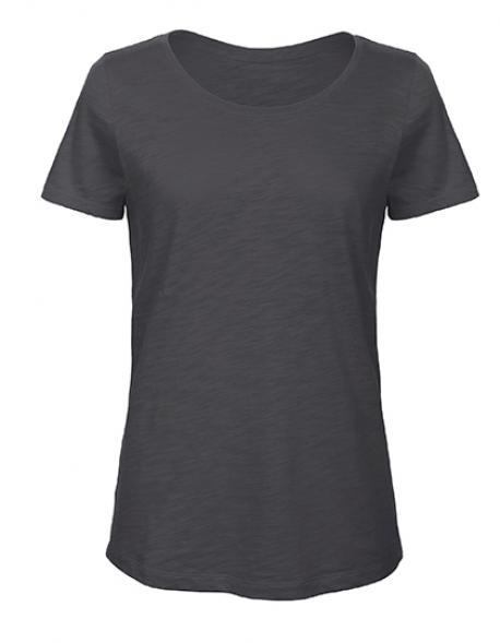 Damen T-Shirt / 100% SLUB Organic Cotton TEE mit Rundhals
