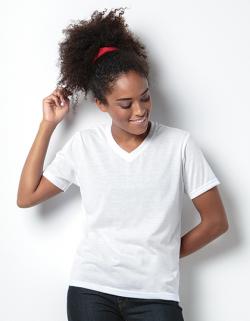 Damen Subli Plus® V Neck T-Shirt