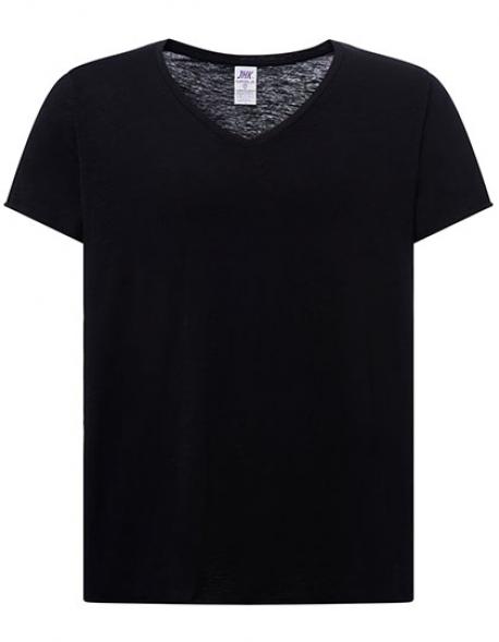 Damen Curves Slub T-Shirt / Glockenförmig / Single-Jersey