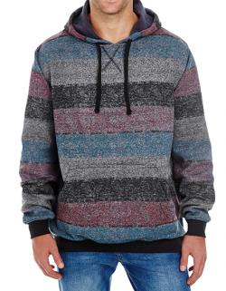 Herren Sweatshirt Printed Striped Marl Pullover