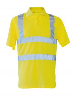 Herren Hi-Viz Arbeits Polo Shirt Basic EN ISO 20471