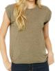 Damen Flowy Muscle Tee with Rolled Cuff