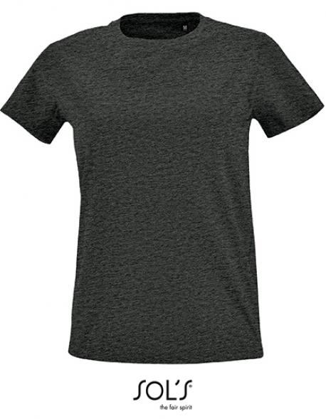 Damen Round Neck Fitted T-Shirt Imperial