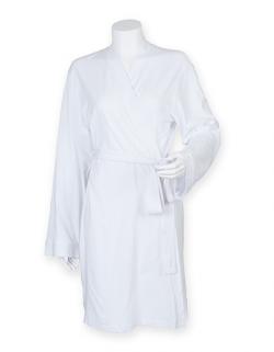 Damen Jersey Bademantel Ladies Robe / Waschbar bis 40 °C