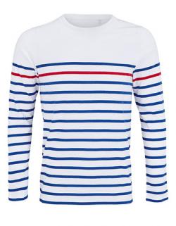 Herren Shirt Men´s Long Sleeve Striped T-Shirt Matelot