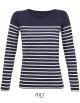Damen Shirt Women´s Long Sleeve Striped T-Shirt Matelot