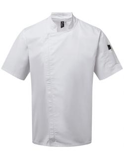 Kochjacke Chefs Zip-Close Short Sleeve Jacket