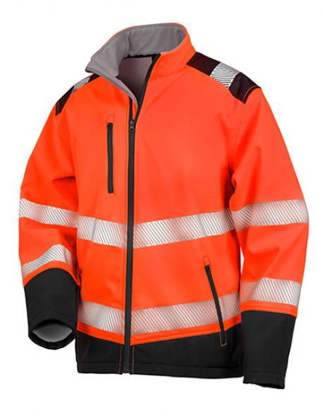 Herren Jacke Printable Ripstop Safety Softshell Jacket
