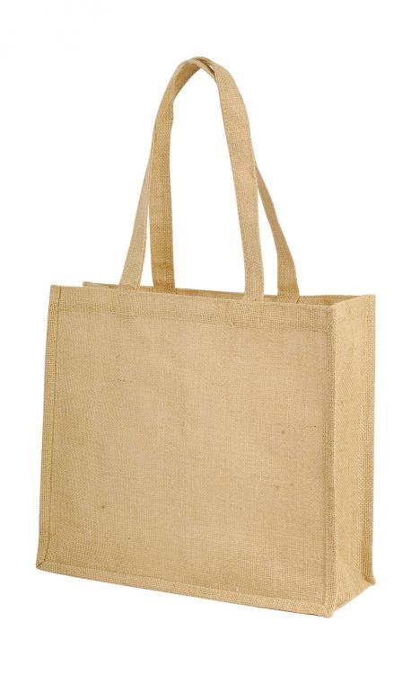 Calcutta Long Handled Jute Shopper Bag - 39 x 35 x 15 cm