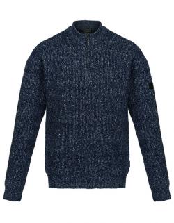Solomon Zip-Neck Knitted Pullover S bis 3XL