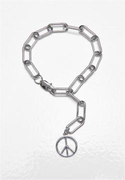 Y Chain Peace Pendant Bracelet S/M bis L/XL