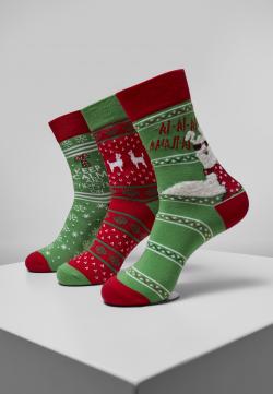 Christmas Lama Socks 3-Pack Weihnachtssocken