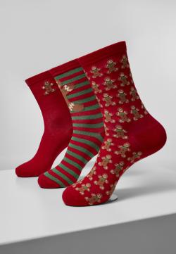 Christmas Gingerbread Lurex Socks 3-Pack Weihnachtssocken