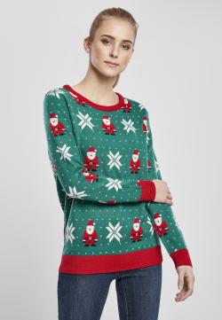 Ladies Santa Christmas Sweater Weihnachtspuli Damen
