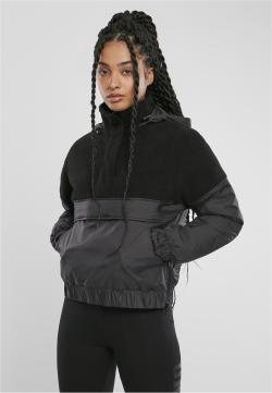 Ladies Sherpa Mix Pull Over Jacket Überziehjacke Damen