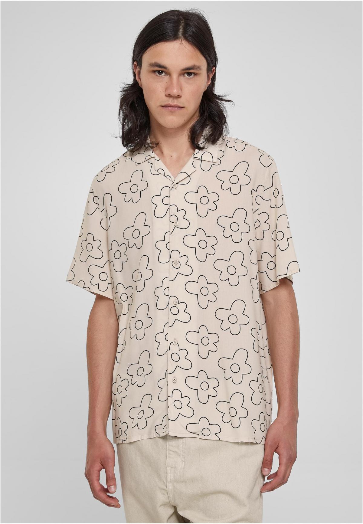Viscose Herrenhemd Resort - kurzarm Shirt Rexlander´s AOP