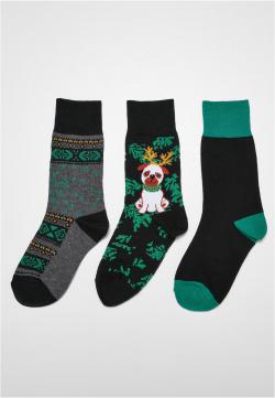 Christmas Dog Socks Kids 3-Pack Kinder-Strümpfe