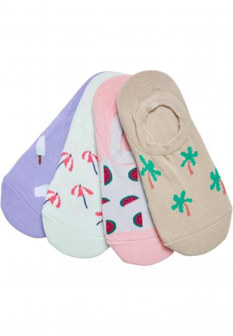 Recycled Yarn Invisible Summer Socks 4-Pack Füßlinge