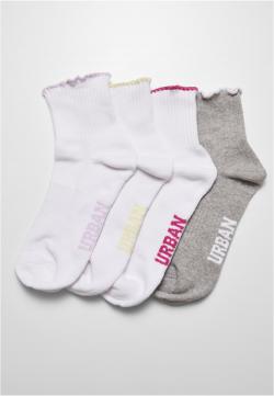 Multicolor Girly Small Edge Socks 4-Pack Damensocken