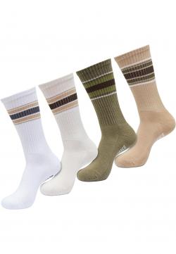 Layering Stripe Socks 4-Pack Tennissocken